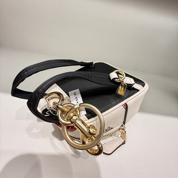 Coach Mini Court Backpack Bag Charm With Strawberry Print CAO93 - Picture 5 of 5